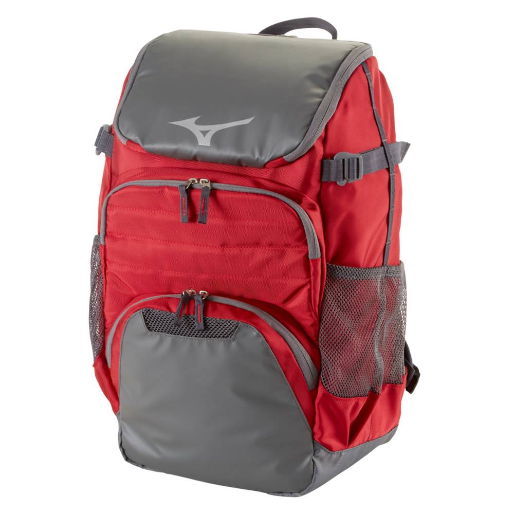 Mens Mizuno Organizer OG5 Baseball Backpack Red/Grey Philippines (JXHVIG796)